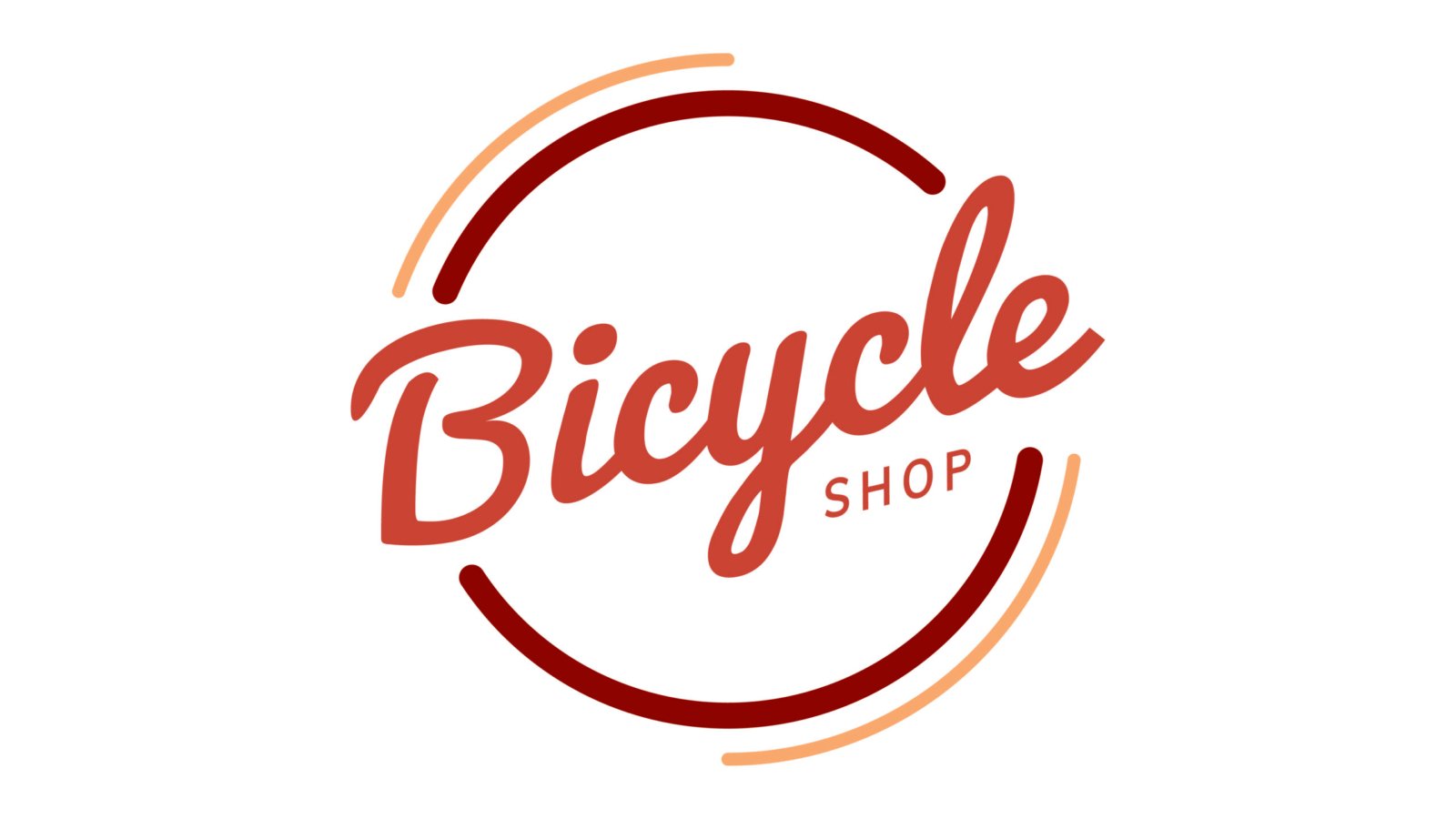 Bicycle shop logo design vector
