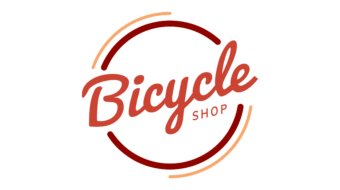 Bicycle shop logo design vector