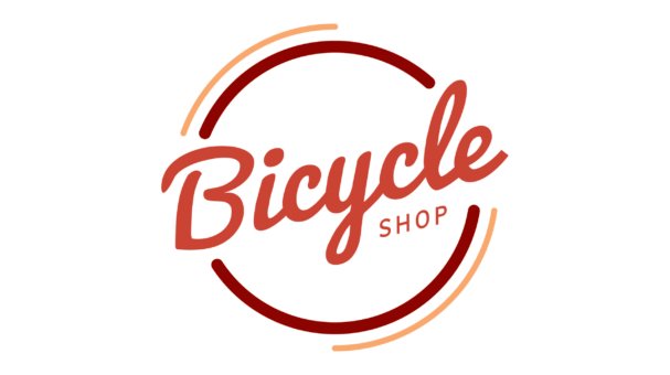Bicycle shop logo design vector